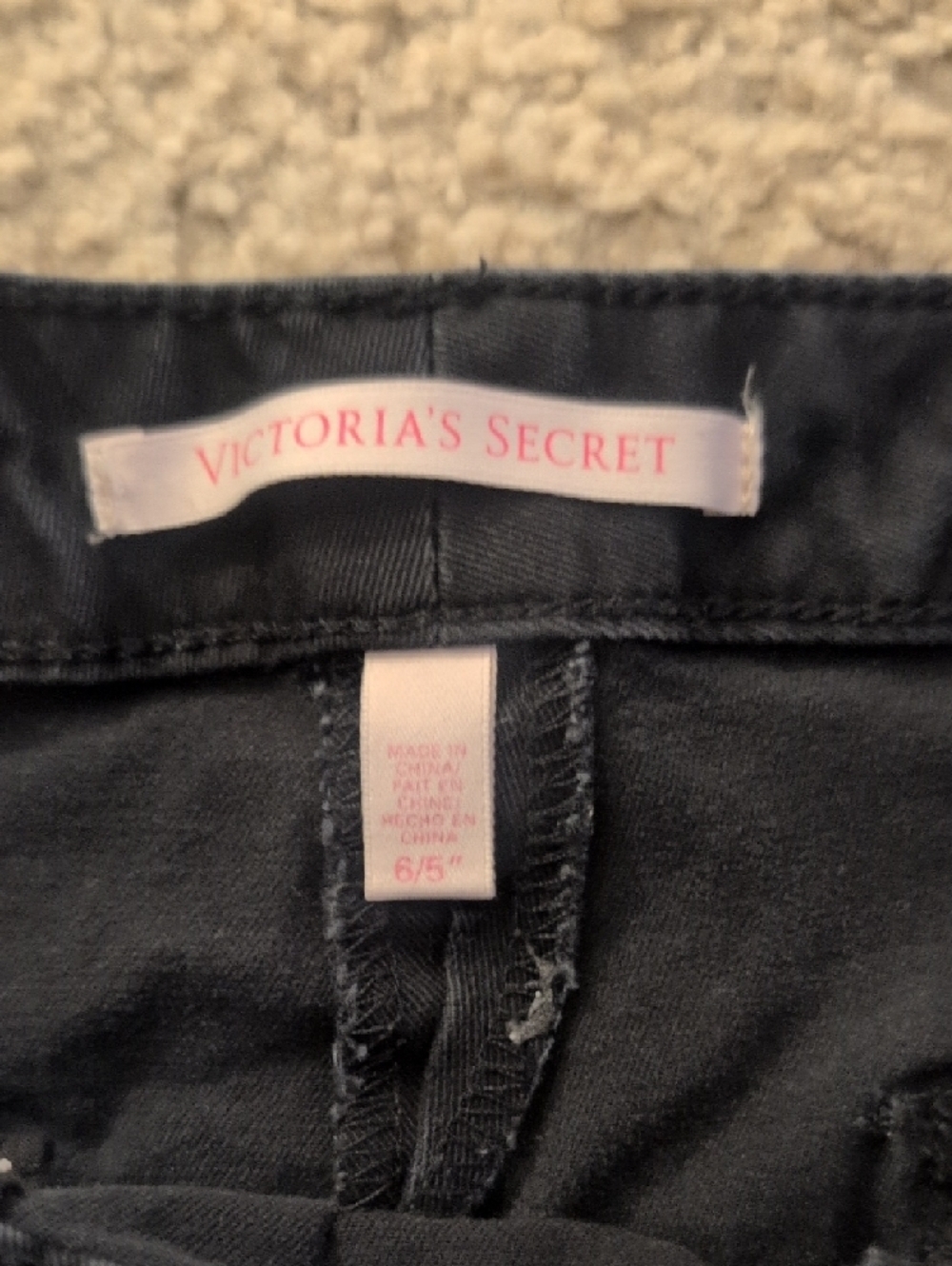 PINK Victoria's Secret Black & Beige Cargo Pocket Shorts - Picture 7 of 9